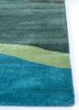 confetti blue wool and viscose hand tufted Rug - Corner