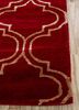 contour red and orange wool and viscose hand tufted Rug - Corner