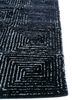 decade grey and black wool and viscose hand tufted Rug - Corner
