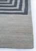 contour grey and black wool and viscose hand tufted Rug - Corner