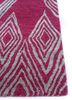 kasbah pink and purple wool and viscose hand tufted Rug - Corner