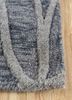 cascade grey and black wool hand tufted Rug - Corner