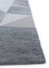 contour grey and black wool hand tufted Rug - Corner