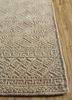 okaley beige and brown wool hand knotted Rug - Corner