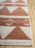 okaley red and orange wool hand knotted Rug - Corner