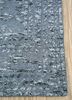 okaley grey and black wool hand knotted Rug - Corner