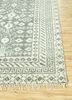 clan grey and black wool hand knotted Rug - Corner