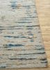 entropy beige and brown wool and bamboo silk hand knotted Rug - Corner