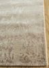 entropy ivory wool and bamboo silk hand knotted Rug - Corner
