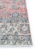 vintage pink and purple wool hand knotted Rug - Corner