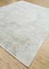 far east grey and black wool and silk hand knotted Rug - FloorShot