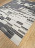 anatolia grey and black wool flat weaves Rug - FloorShot