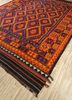 bedouin red and orange wool flat weaves Rug - FloorShot