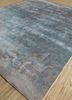 blithe grey and black bamboo silk hand knotted Rug - FloorShot