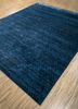 verna blue wool and silk hand knotted Rug - FloorShot