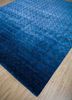 geode blue wool and silk hand knotted Rug - FloorShot