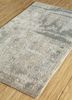 entropy grey and black wool and silk hand knotted Rug - FloorShot