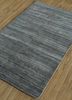 legion grey and black wool and silk hand knotted Rug - FloorShot