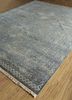 far east grey and black wool and silk hand knotted Rug - FloorShot