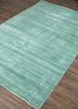 yasmin green viscose hand loom Rug - FloorShot
