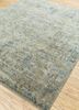 blithe blue wool and silk hand knotted Rug - FloorShot