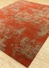 chaos theory by kavi red and orange wool hand knotted Rug - FloorShot