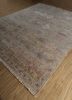 viscaya beige and brown wool and silk hand knotted Rug - FloorShot