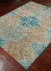chaos theory by kavi beige and brown wool and bamboo silk hand knotted Rug - FloorShot