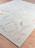 untitled by kavi ivory wool and bamboo silk hand knotted Rug - FloorShot