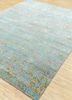 chaos theory by kavi grey and black wool and bamboo silk hand knotted Rug - FloorShot