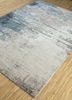 tattvam blue wool and bamboo silk hand knotted Rug - FloorShot