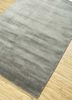 yasmin grey and black viscose hand loom Rug - FloorShot