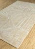 acar ivory wool and bamboo silk hand loom Rug - FloorShot