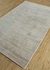 oxford beige and brown wool and bamboo silk hand loom Rug - FloorShot