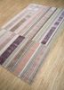 tesoro pink and purple wool and viscose hand loom Rug - FloorShot