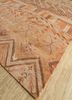 artisan originals red and orange wool and bamboo silk hand knotted Rug - FloorShot