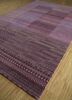 manchaha pink and purple wool and bamboo silk hand knotted Rug - FloorShot
