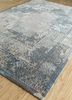 refuge grey and black wool and silk hand knotted Rug - FloorShot