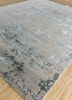 tattvam grey and black wool and bamboo silk hand knotted Rug - FloorShot