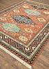 laica red and orange wool hand knotted Rug - FloorShot