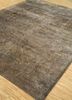 lacuna grey and black wool and silk hand knotted Rug - FloorShot