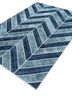 vintage blue wool patchwork Rug - FloorShot