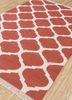 indusbar red and orange cotton flat weaves Rug - FloorShot