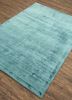 basis blue viscose hand loom Rug - FloorShot
