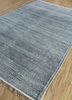 okaley blue wool and viscose hand knotted Rug - FloorShot
