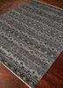 revolution grey and black wool and viscose hand knotted Rug - FloorShot