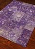 lacuna pink and purple wool and silk patchwork Rug - FloorShot