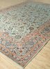 antique green wool hand knotted Rug - FloorShot