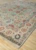 antique green wool hand knotted Rug - FloorShot
