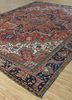 antique red and orange wool hand knotted Rug - FloorShot
